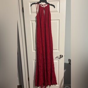 Morgan & Co. Vibrant Red Lace Dress